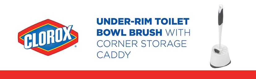 Clorox Corner Toilet Bowl Brush With Under Rim Scrubber