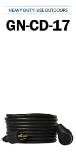 Ceptics GN-CD-1-50 GN-CD-2-50 L14-30P to NEMA 5-15/20R Generator Distribution Power Cord (50', Switch Breaker) -Industrial Grade, Heavy Duty (5 Year Warranty), 50 Feet, Orange, Ft