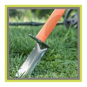 SE Prospector's Serrated Edge Digger Compact Shovel Trowel for Gardening, Metal or Gold Prospecting and Detecting - Includes Carrying Sheath