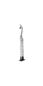 Deco 79 Metal Giraffe Decorative Sculpture Indoor Outdoor Tall Home Decor Statue with Detailed Embossed Scrollwork, Accent Figurine 17" x 7" x 73", Multi Colored