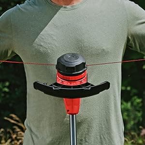 Skil LT4823B-10 PWR CORE 20 Brushless 20V 13'' String Trimmer Kit, Includes 4.0Ah Battery and Charger, Red