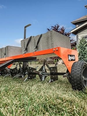 Agri-Fab 45-0299 48" Tow Behind Lawn Plug Aerator with Universal Hitch; Designed to Pull Behind Lawn & Garden Tractors