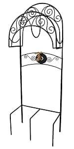 Liberty Garden Products 703-2 Multi-Purpose Steel Garden Wall/Floor Mount Hose Reel, Tan Poly