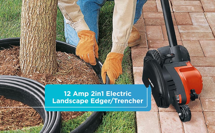 BLACK+DECKER 12 Amp 2-in-1 Landscape Edger and Trencher, (LE760FF)