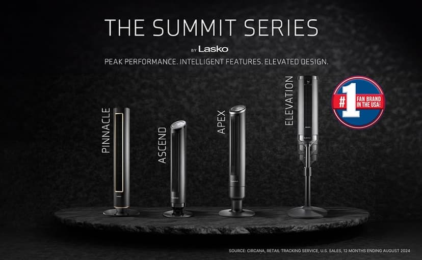 LASKO Ascend 36" Tower Fans for Home, 29 ft/s Airflow, Quiet 29dB on Low, 90° Oscillation, 12 Hour Timer, Air Filter for Hair & Dust, Remote, Black, OST100