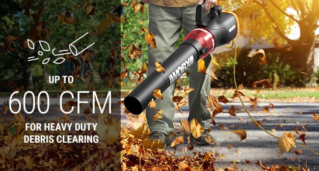 WORX WG520 12 Amp Turbine 600 Electric Leaf Blower