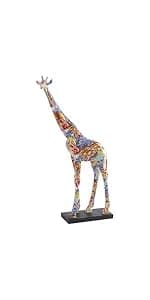 Deco 79 Metal Giraffe Decorative Sculpture Indoor Outdoor Tall Home Decor Statue with Detailed Embossed Scrollwork, Accent Figurine 17" x 7" x 73", Multi Colored