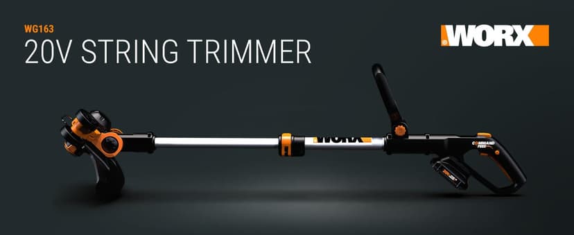 Worx String Trimmer Cordless GT3.0 20V PowerShare 12" Edger & Weed Trimmer (2 Batteries & Charger Included) WG163
