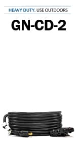 Ceptics GN-CD-1-50 GN-CD-2-50 L14-30P to NEMA 5-15/20R Generator Distribution Power Cord (50', Switch Breaker) -Industrial Grade, Heavy Duty (5 Year Warranty), 50 Feet, Orange, Ft