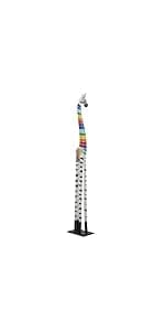 Deco 79 Metal Giraffe Decorative Sculpture Indoor Outdoor Tall Home Decor Statue with Detailed Embossed Scrollwork, Accent Figurine 17" x 7" x 73", Multi Colored
