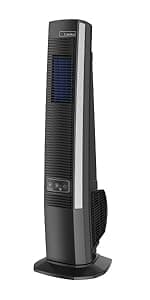 Lasko Outdoor Living Oscillating Tower Fan, for Decks, Patios and Porches, 10 Foot Power Cord, 4 Refreshing Speeds, 42", Grey, YF202