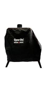Dyna-Glo DG1382CSC Vertical Offset Charcoal Smoker Grill Cover, Fits Size Up to: 45.5in W x 18.5in D x 48.9in H, Black