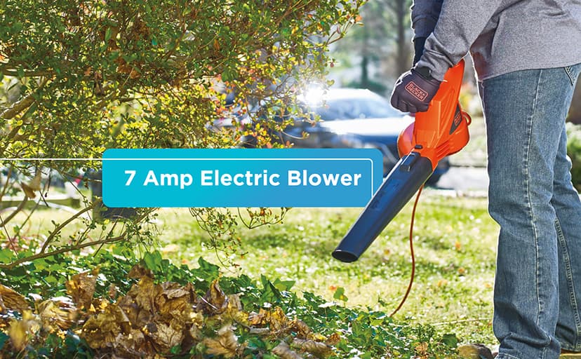 BLACK+DECKER Electric Leaf Blower, 7-Amp (LB700)