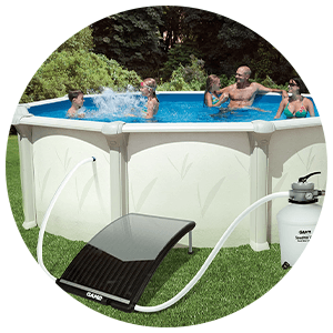GAME 4721-BB SolarPRO Curve Solar Pool Heater, Made for Intex & Bestway Above-Ground and Inground Pools, Includes Intex Adapters, 2 Hoses & Clamps