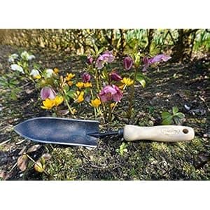 DeWit Forged Transplant Trowel with Short Handle, Lightweight & Durable Garden Tool with Comfortable Grip for Planting, Digging & Transplanting