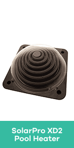 GAME 4721-BB SolarPRO Curve Solar Pool Heater, Made for Intex & Bestway Above-Ground and Inground Pools, Includes Intex Adapters, 2 Hoses & Clamps