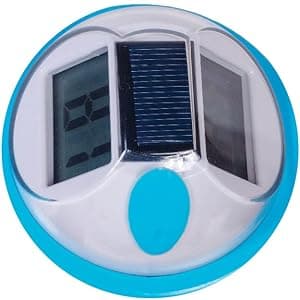 GAME Solar Digital Pool & Spa Floating Thermometer, Solar Powered, Fahrenheit & Celsius, Double-Sided Display, LCD Screen, Blue