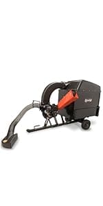 Agri-Fab 45-0631 Large Capacity 32 CU FT Hard Top Mow- N-Vac, Tow Behind Lawn Vacuum, Leaf Vacuum, Gas Powered, Easy Foot Pedal Dumping