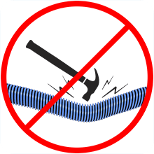 Poolmaster 33430 Heavy Duty In-Ground Pool Vacuum Hose With Swivel Cuff, Made in the USA, 1-1/2-Inch by 30-Feet