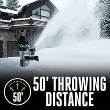 EGO Power+ SNT2405 56-Volt 24 in. Self-Propelled 2-Stage Snow Blower with Peak Power™ - (2) 7.5Ah Batteries and Dual Port Charger Included