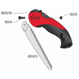 FELCO Folding Saw (F 600) - Classic Tree Pruning Saw with Pull-Stroke Action, Red
