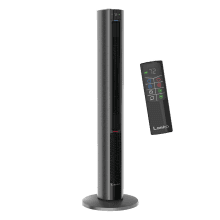 Lasko Oscillating All Season Tower Fan and Space Heater in One for Home with Adjustable Thermostat, Tip-Over Switch, 4 Fan Speeds, 3 Heat Settings and Remote Control, 42 Inches, 1500W, Gray, FH515