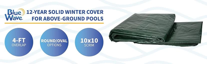 Blue Wave BWC800 Gold 15-Year 24 x 40-ft Rectangular In Ground Winter Pool Cover, 12-FEET, Forest Green