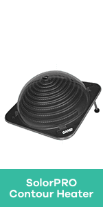 GAME 4721-BB SolarPRO Curve Solar Pool Heater, Made for Intex & Bestway Above-Ground and Inground Pools, Includes Intex Adapters, 2 Hoses & Clamps