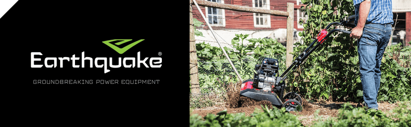 Earthquake 20015 Versa 2-in-1 Tiller Cultivator with a 99cc 4-Cycle Viper Engine, 2-in-1 Front Tine Tiller and Cultivator, Removable Side Shields and Outer Tines