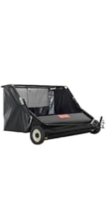 Agri-Fab 45-0492 44" Tow-Behind Lawn Sweeper, 25 cu. ft Hopper Bag Capacity; Leaf & Grass Catcher, with Adjustable Brush Height and Dump From Seat Handle