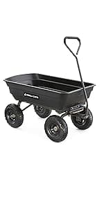 Gorilla Carts Utility Cart with Steel Frame, 600 Pound Capacity, and 10 Inch Tires