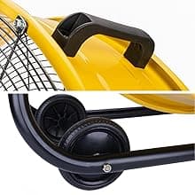 Tornado - 24 Inch High Velocity Heavy Duty Tilt Metal Drum Fan Yellow Commercial, Industrial Use 3 Speed 8540 CFM 1/3 HP 8 FT Cord UL Safety Listed (YELLOW)