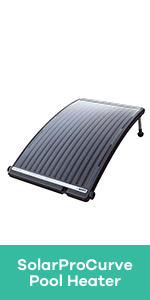 GAME 4721-BB SolarPRO Curve Solar Pool Heater, Made for Intex & Bestway Above-Ground and Inground Pools, Includes Intex Adapters, 2 Hoses & Clamps
