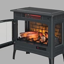 duraflame Freestanding Electric Fireplace Stove Heater with 3D Flame Effect for 1,000 Sq. Ft. Room, Navy