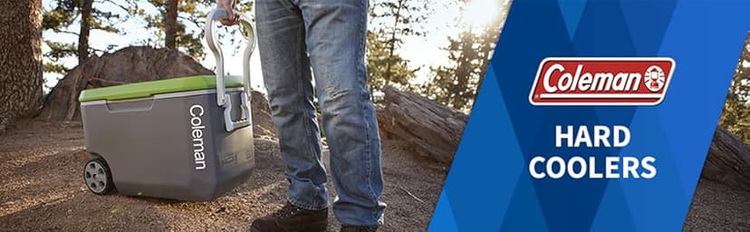 Coleman Xtreme 50qt Wheeled Cooler, Extra-Walled Insulation Keeps Ice up to 5 Days, Portable Rolling Hard Chiller