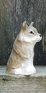 Hand-Carved Cardinal Figurine –Red Wood Bird Figurine Miniature Garden Statue Carving Home Decor Sculpture, Miniature Wildlife Sculpture, Handmade Garden Ornament & Rustic Home Decor Accent