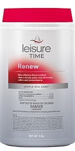 Leisure Time E5 Spa 56 Chlorinating Granules for Spas and Hot Tubs - Maintains Clean, Clear, Sanitized Water, 5 lbs