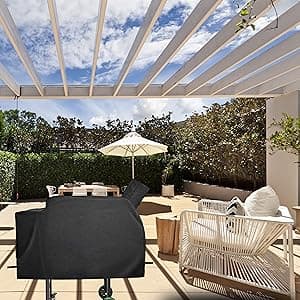 QuliMetal DB Grill Cover for Green Mountain Grill Daniel Boone Choice and Prime Standard Grills, Anti-UV & Waterproof, Heavy Duty Patio BBQ Grill Cover, 53.5 x 19.7 x 25 Inches