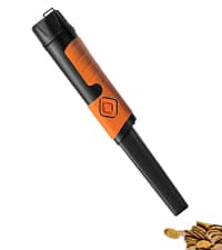Dmyond Metal Detector Pinpointer, Professional Waterproof Handheld Pin Pointer Wand, Search Treasure Pinpointing Finder Probe with 9V Battery for Adults, Kids - Orange