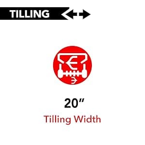 Pulsar 212cc 20-Inch Gas Powered Rear Tine Tiller with Forward/Reverse