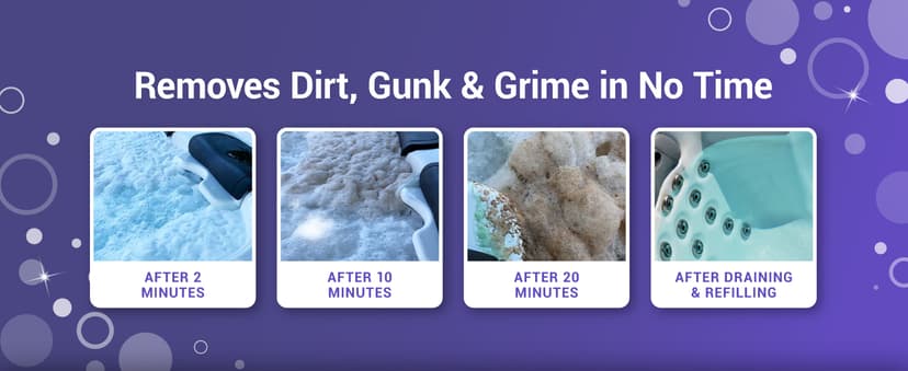 Power Purge Hot Tub Jet Cleaner w/Towel - Deep Hot Tub Cleaner for Jets, Tubes, Plumbing - for Standard & Inflatable Spas - Removes Gunk Buildup for Crystal Clear Water - Made in USA (Kit)