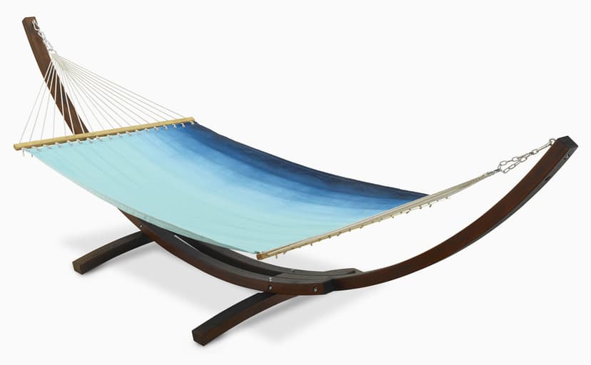 Fab Habitat Rope Recycled Polyester Hammock - Miami - Natural - Indoor/Outdoor, Quick Dry, 2 Person 400 lbs Capacity - Patio, Poolside, Backyard, Garden, Beach, Balcony - 12-14 ft Adjustable