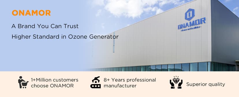 ONAMOR Ozone Generator Odor Eliminator 70000mg, High Capacity Ozone Machine Odor Removal Up to 6000 Sq.Ft, Ionizer Ozonator for Smoke, Car, Basement And Pet Room, Black