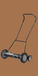 Earthwise 1715-16EW 16-Inch 7-Blade Push Reel Lawn Mower, Grey