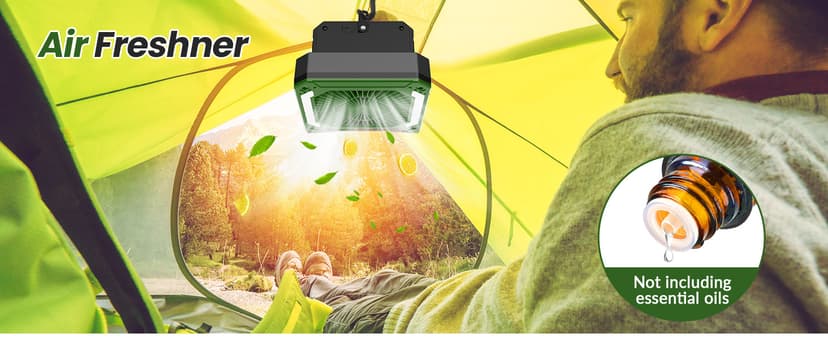 20000mAh Portable Fan Rechargeable with Solar Panel 2-in-1, 3 Speeds Cordless Battery Powered Fan with Led Lantern,Timer, Quiet USB-C Table Fan for Travel Tent Hurricane Office Home Bedroom(Green)