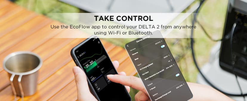 EF ECOFLOW Solar Generator DELTA2 with 220W Solar Panel, LFP(LiFePO4) Battery, Fast Charging, Portable Power Station for Home Backup Power, Camping & RVs