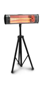 Heat Storm HS-1500-TT Infrared, 7 ft Cord, Tripod + Heater, Black