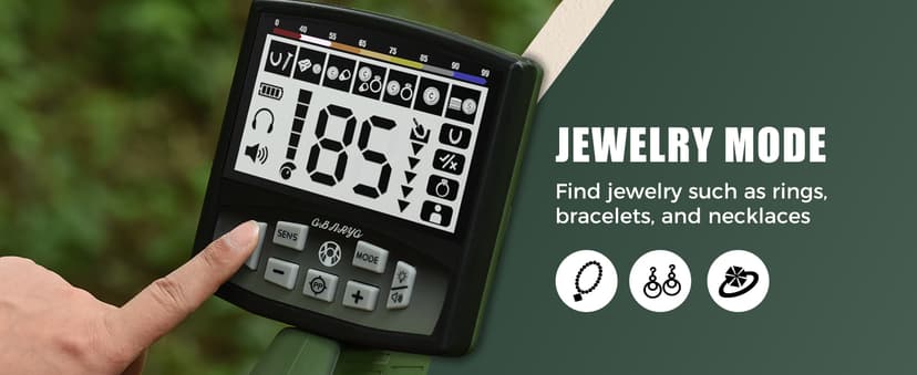 Professional Metal Detector for Adults,12" IP68 Waterproof Search Coil with LCD Backlight,5 Modes Gold Detector,Advanced DSP Chip&High Accuracy System for Beach/Gold Hunting