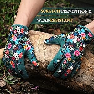 Gardening Gloves for Women, Breathable leather Garden Gloves with Grip, Thorn-Proof Puncture-Resistant Work Gloves