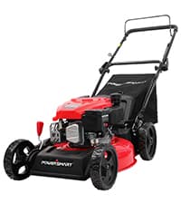 PowerSmart Lawn Mower Gas Powered, 18-Inch 144cc Engine 3-in-1 Walk-Behind Push Lawn Mower, Oil Included